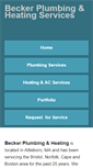 Mobile Screenshot of beckerplumbing.com